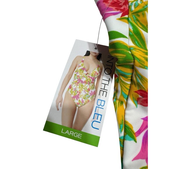 INTO THE BLEU Vacation Floral One Piece Swimsuit Women’s Size Large MSRP $116 - Picture 4 of 8